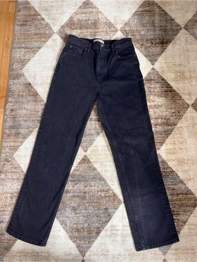 Abercrombie & Fitch Women's Black Straight-Leg Jeans